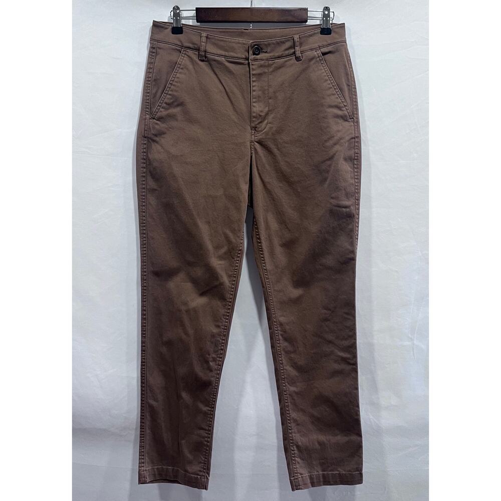 L. L. Bean Womens Brown Trouser Size 10 Mid Rise Stretch Comfort Outdoor Moncore